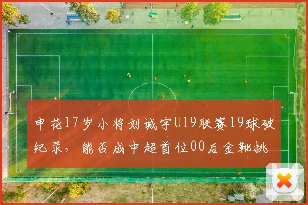 申花17岁小将刘诚宇U19联赛19球破纪录,能否成中超首位00后金靴挑战者?